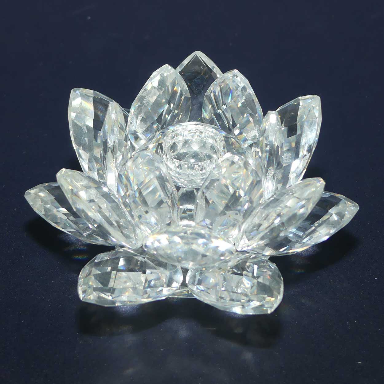 Swarovski Crystal #01001 | pair of Water Lily candleholders | no box