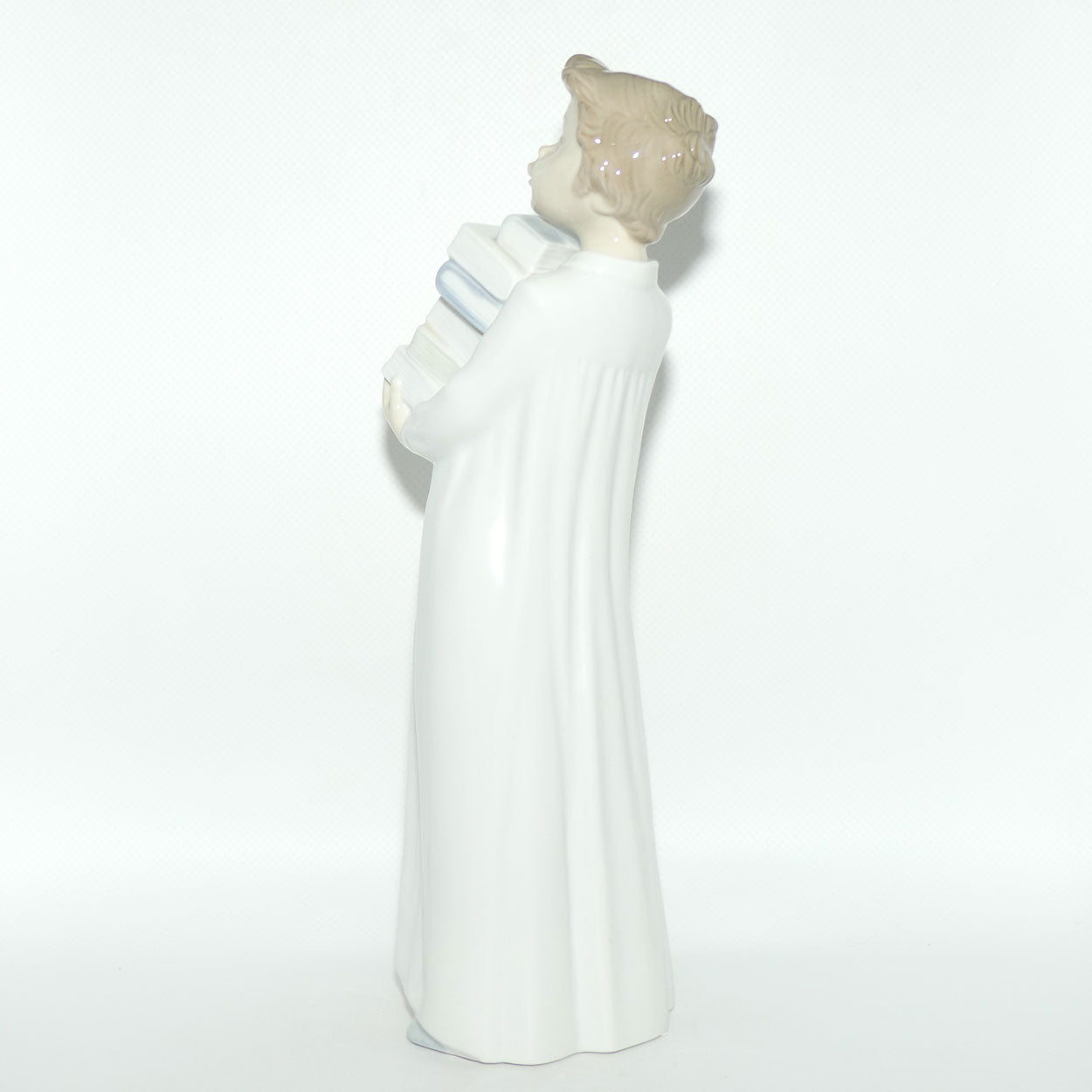 Nao by Lladro figure Boy in Nightshirt with Books | #0233 | #2