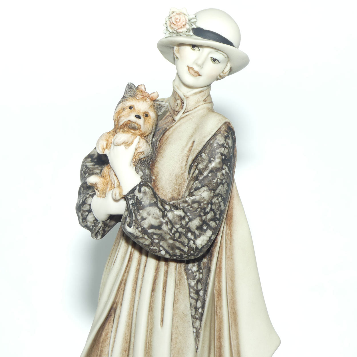 Giuseppe Armani Florence figure | 0468C | Young Lady with Yorkshire Terrier | Boxed