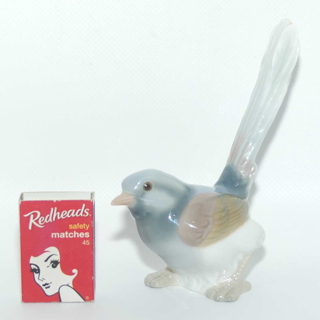 Lladro figure Bird with Long Tail | Robin | Gloss | #1054