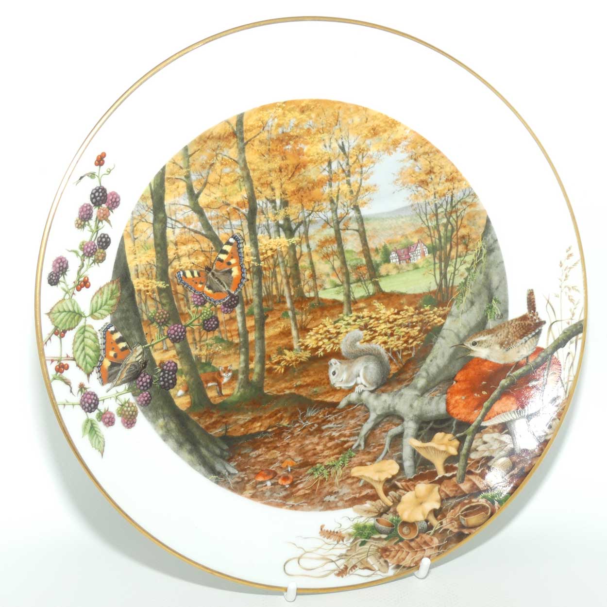 Royal Worcester for Franklin Porcelain | Peter Barnett | Months series | plate #10 | The Colours of Autumn in October