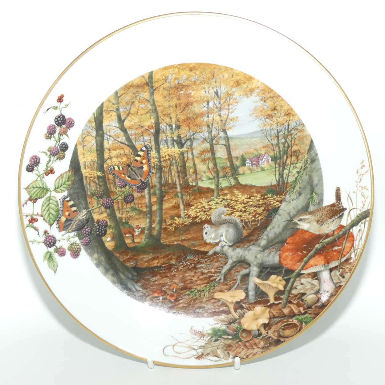 Royal Worcester for Franklin Porcelain | Peter Barnett | Months series | plate #10 | The Colours of Autumn in October