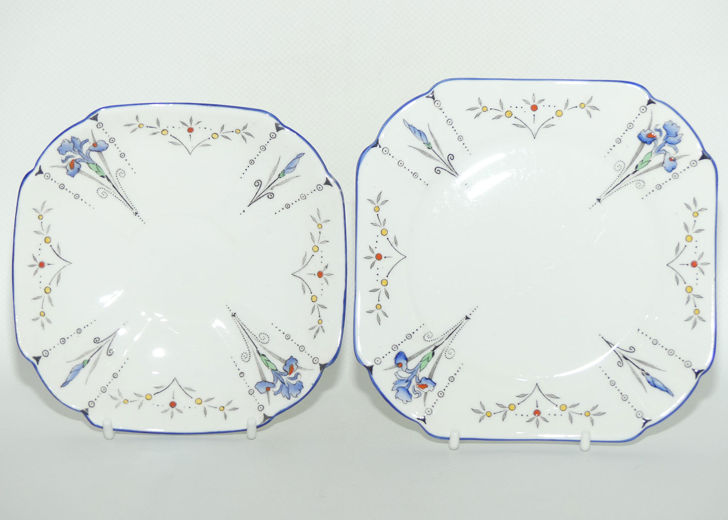 Shelley Queen Anne shape trio | Blue Iris pattern | #11561