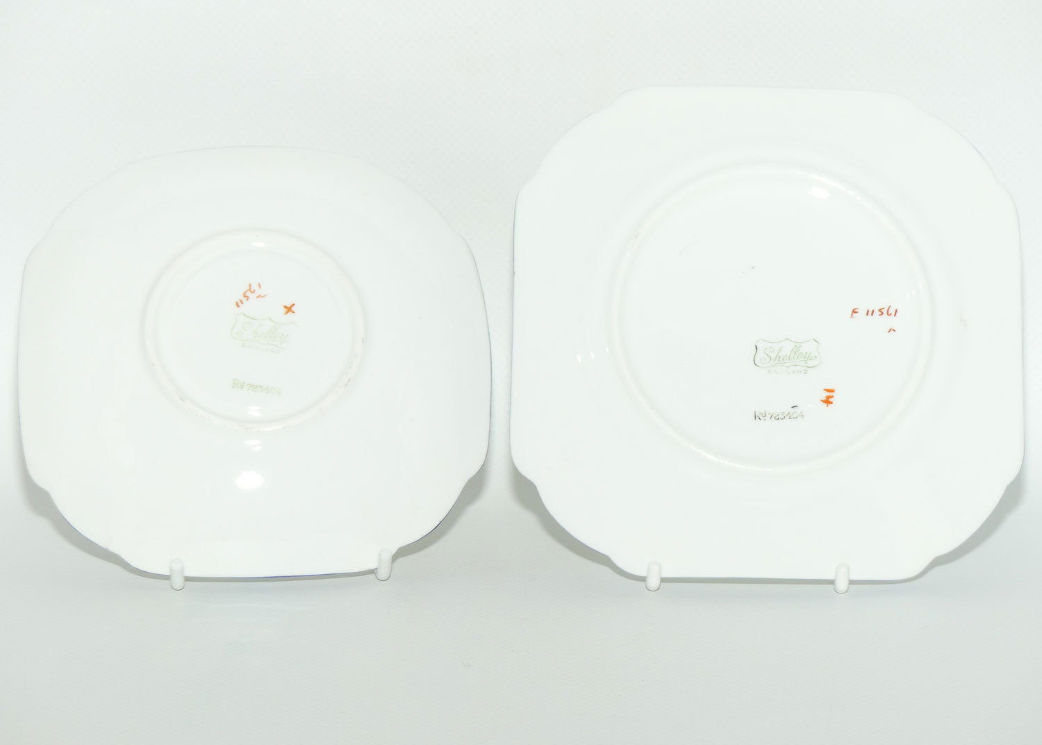 Shelley Queen Anne shape trio | Blue Iris pattern | #11561