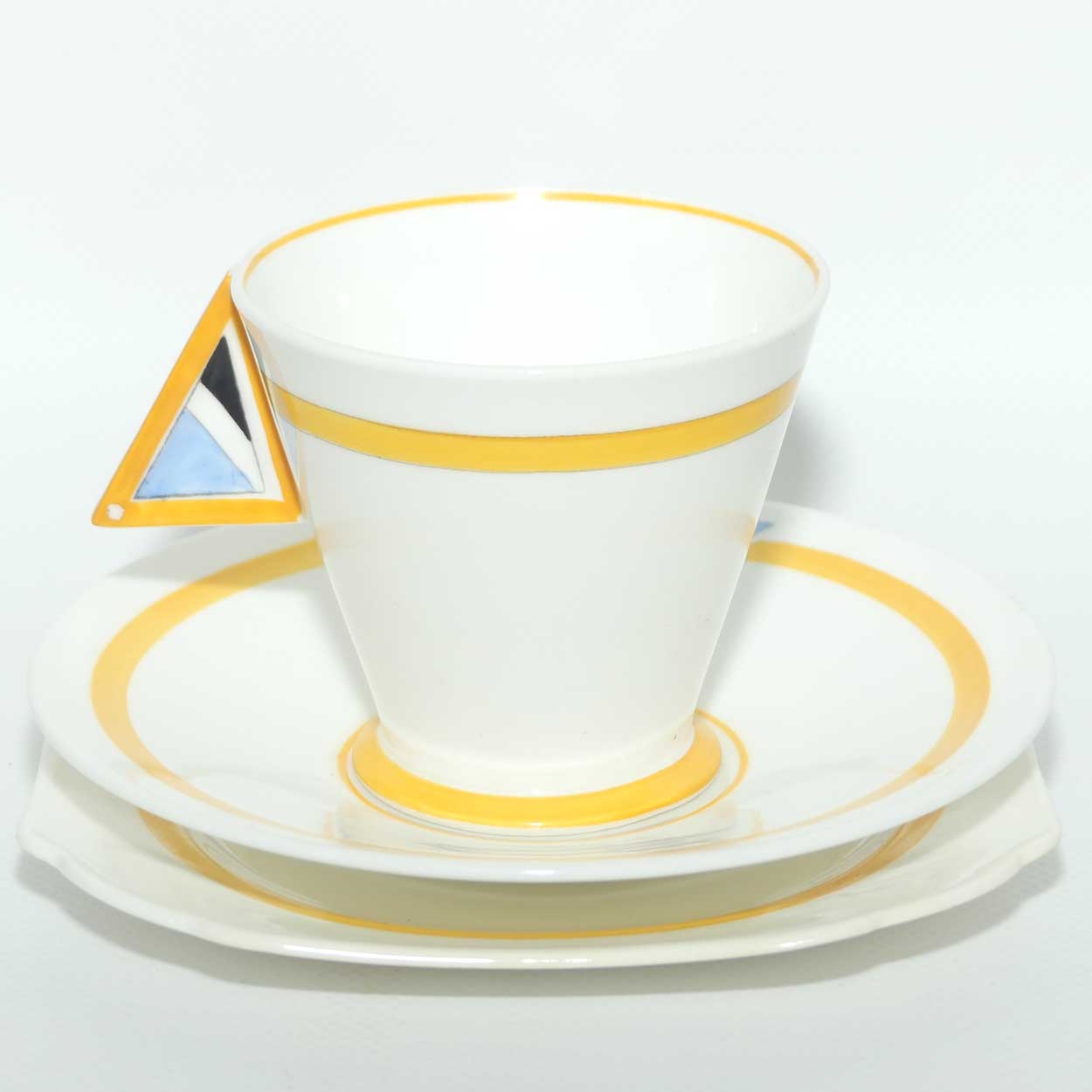 Shelley Mode shape Yellow and Blue J pattern trio | Pure Art Deco | 11778