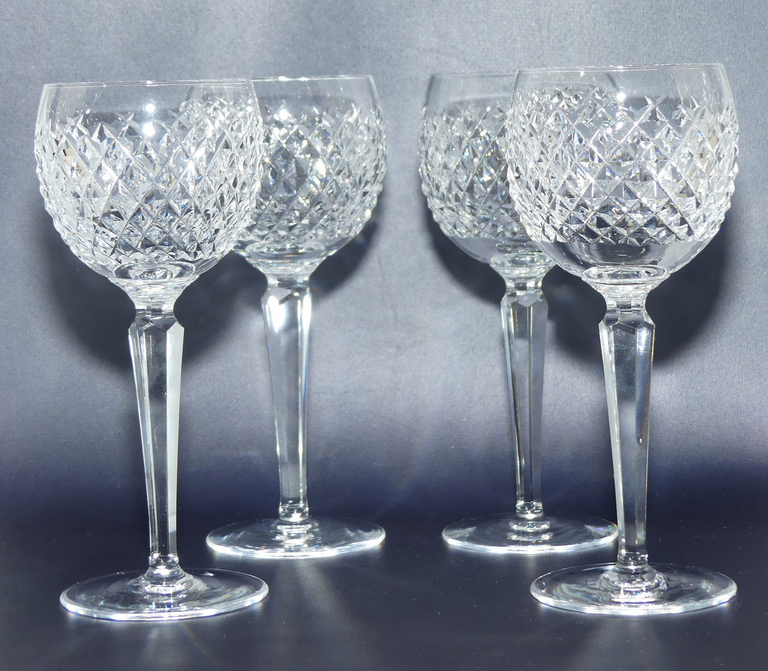 Waterford Crystal Alana pattern set of 4 Hock Wine Glasses | 125ml