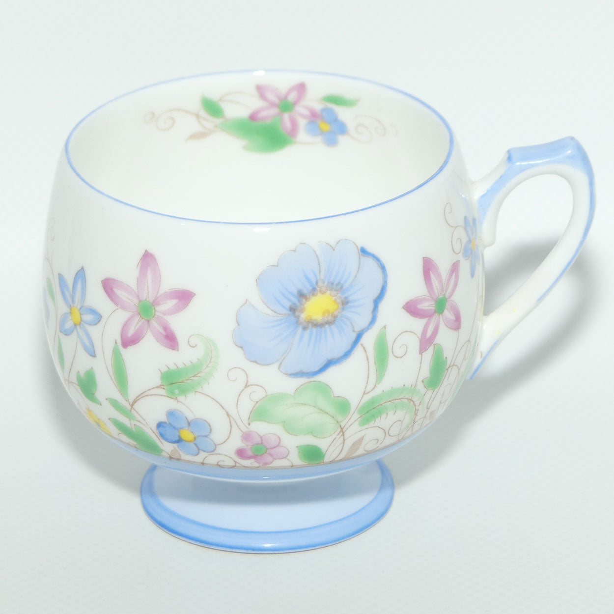 Shelley Kent shape Blue Anemone trio | Blue trim | H12606