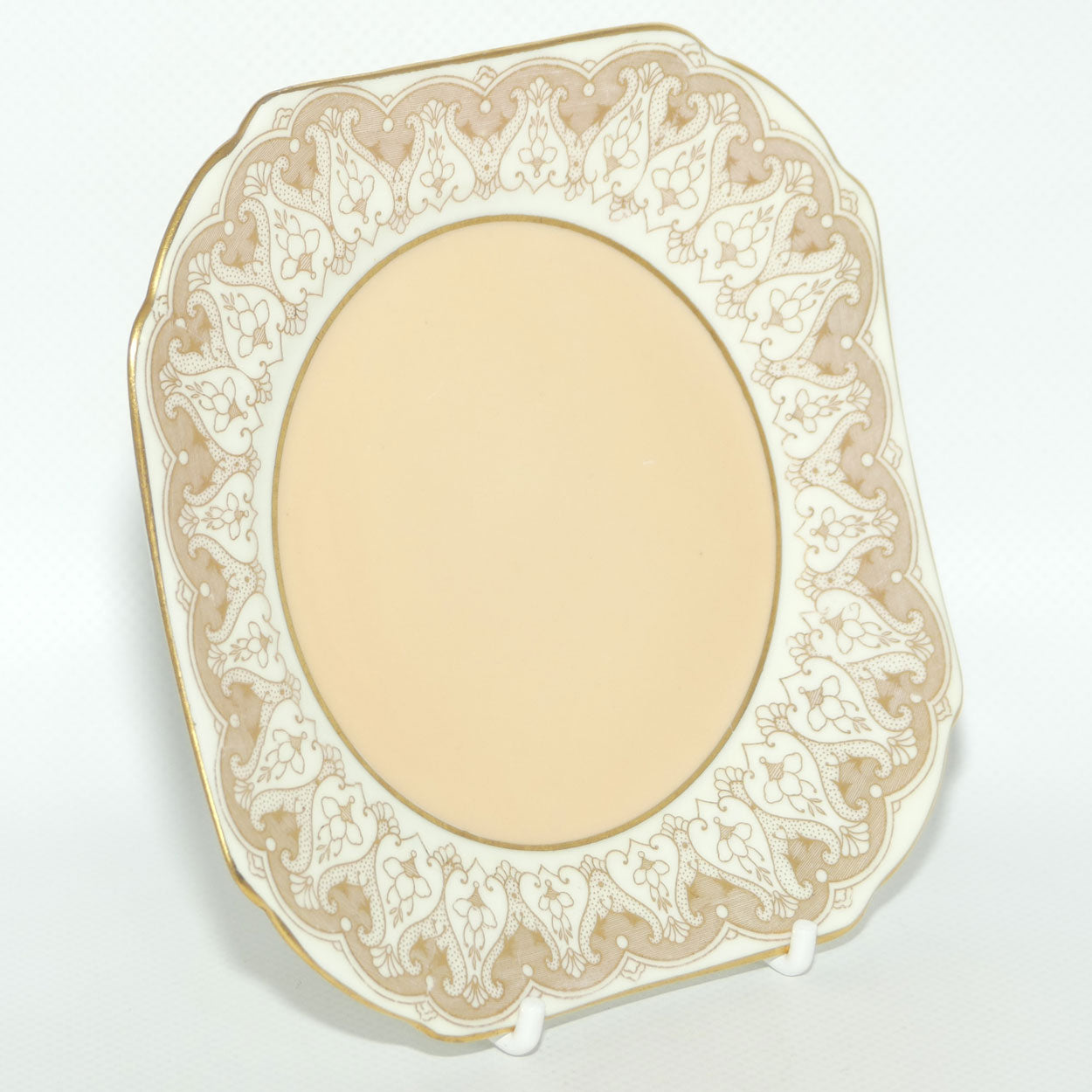 Shelley Henley shape Salmon Pink and Patterned Gilt trio | 12839/2