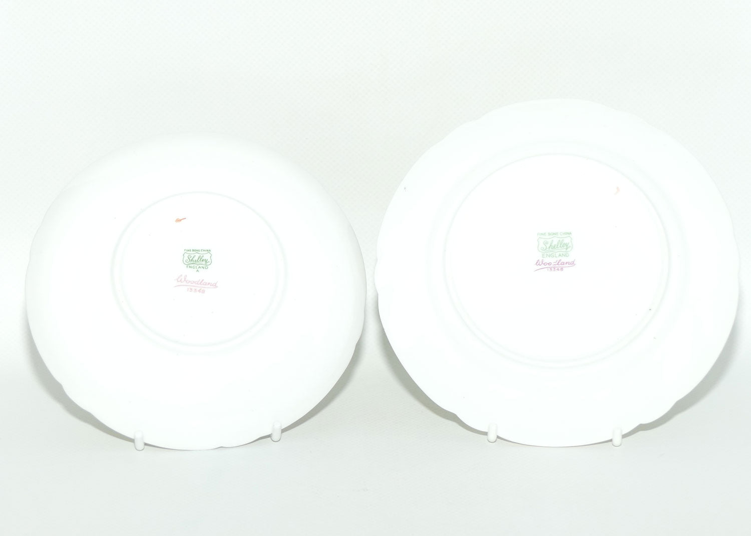 Shelley Richmond shape Woodland pattern trio | Gilt Trim | Round Plate | 13348 | #2