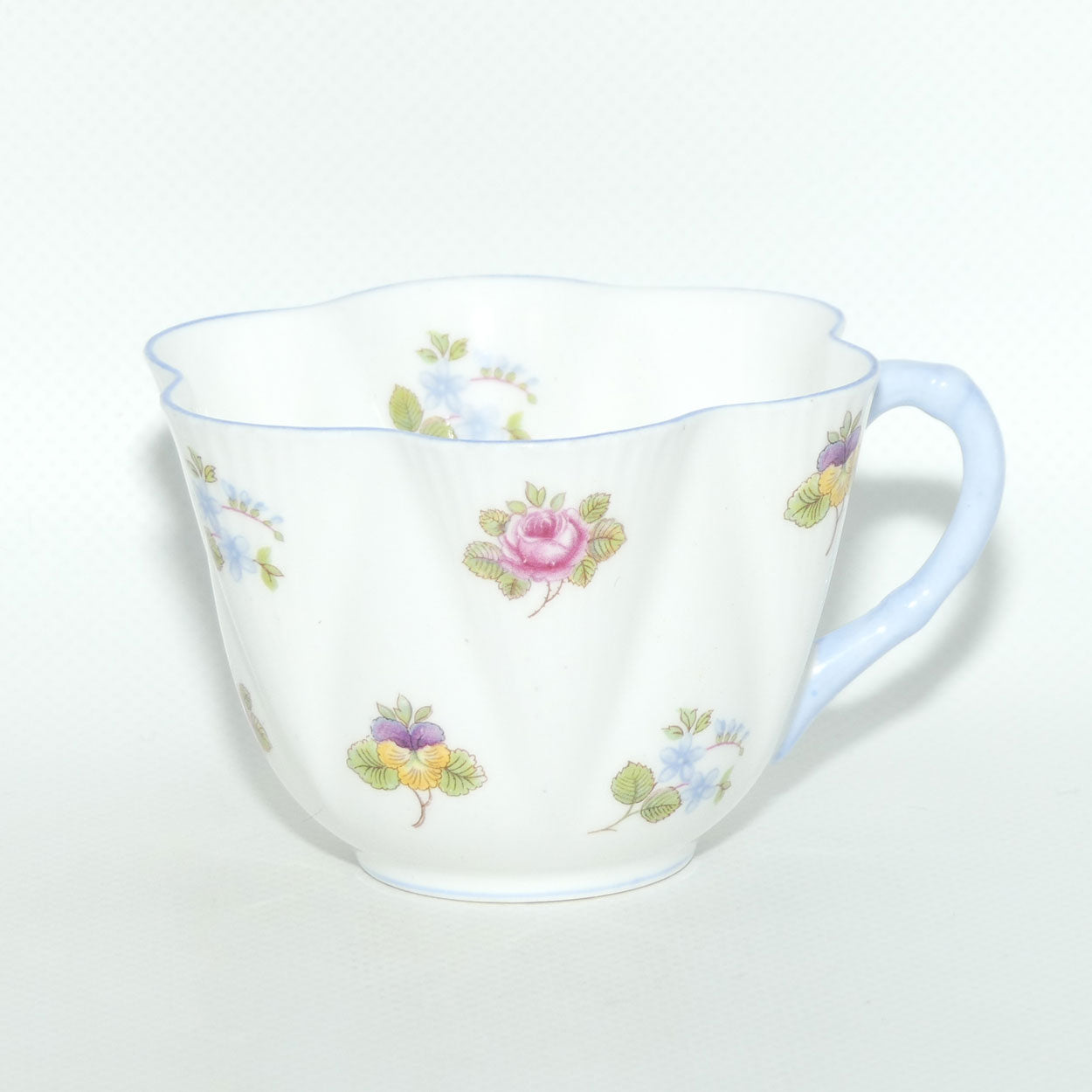 Shelley Dainty shape Rose, Pansy Forget me Not duo | 13424