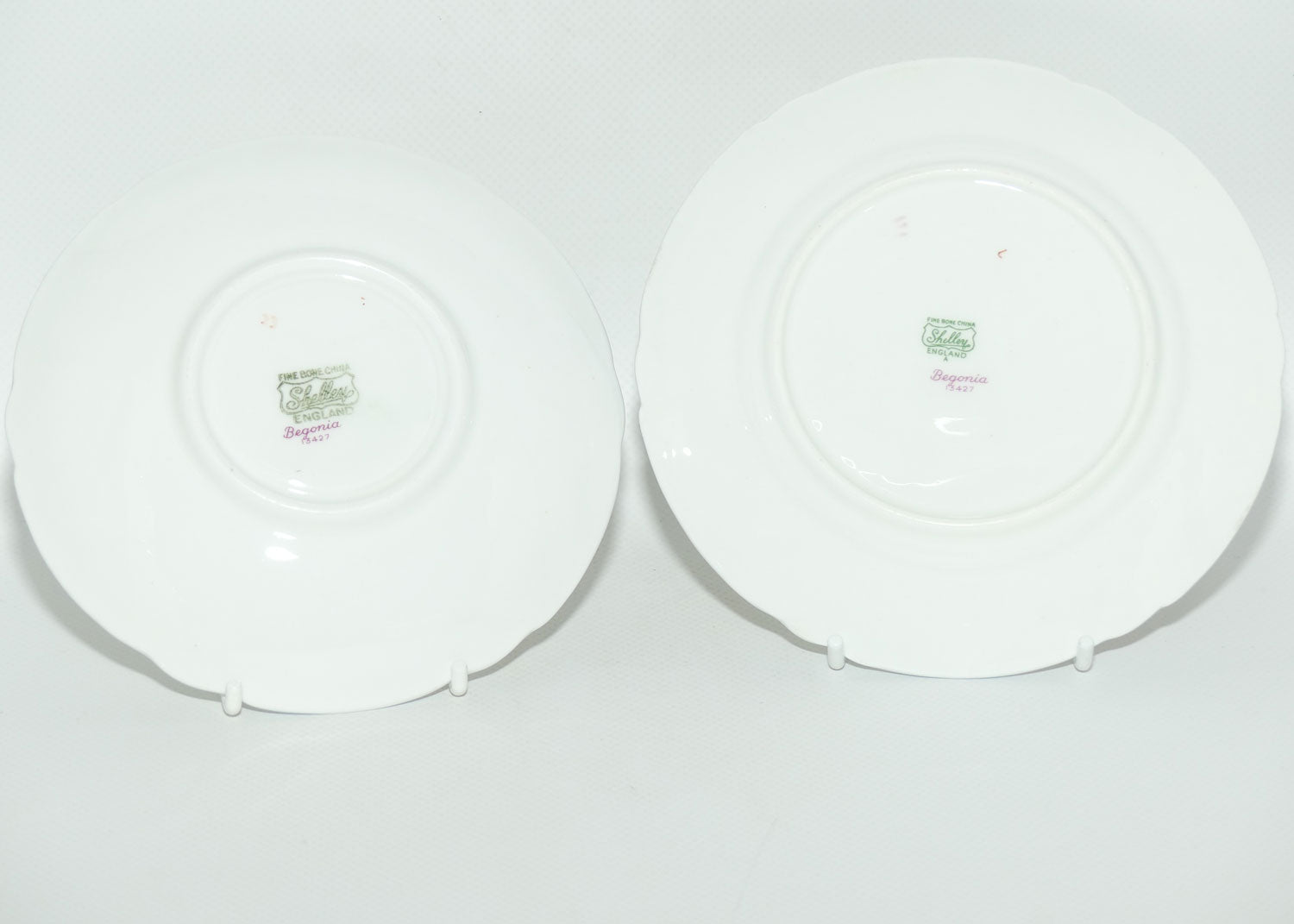 Shelley Oleander shape Begonia pattern trio | 13427