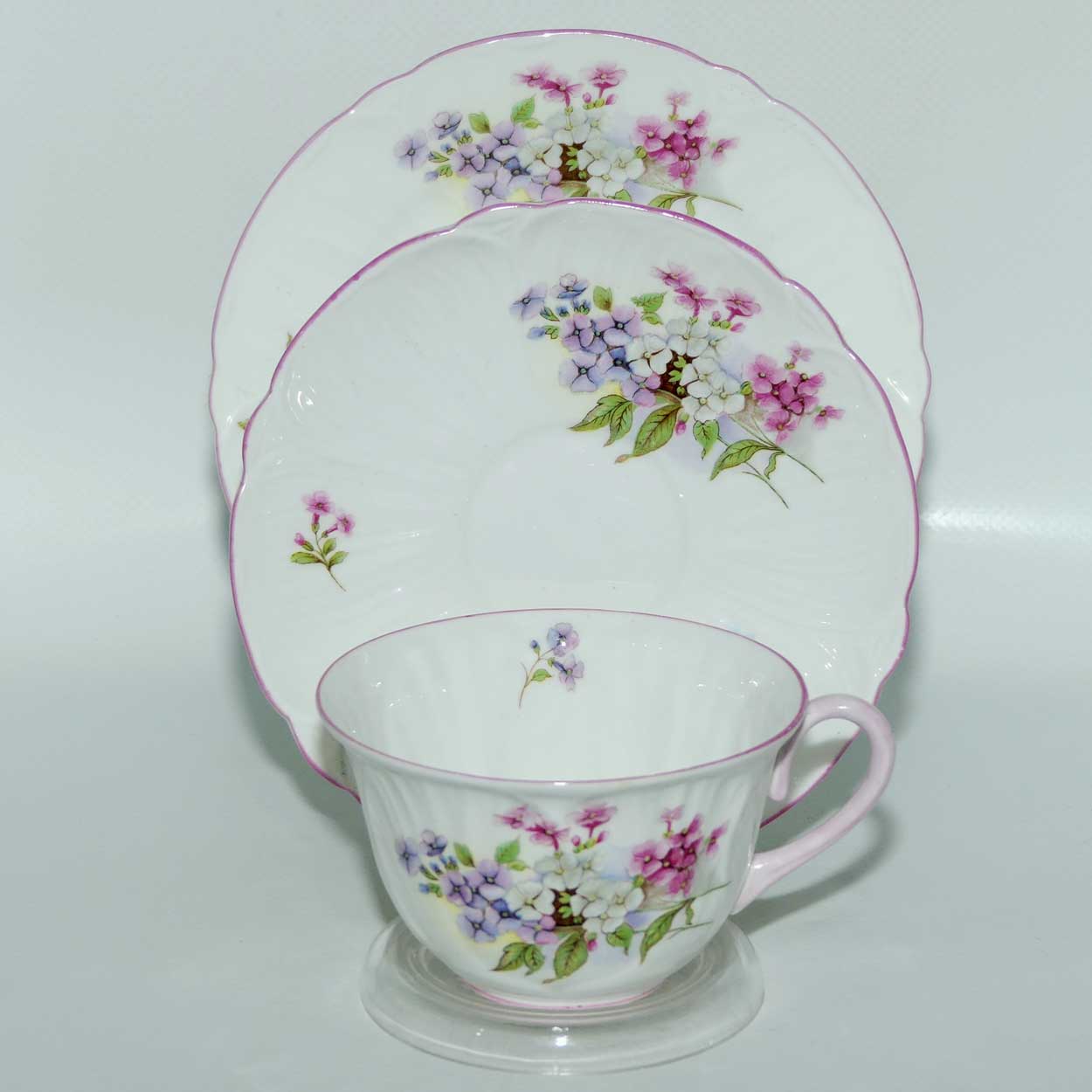 Shelley Oleander shape Stocks trio | 13428 | Pink trim