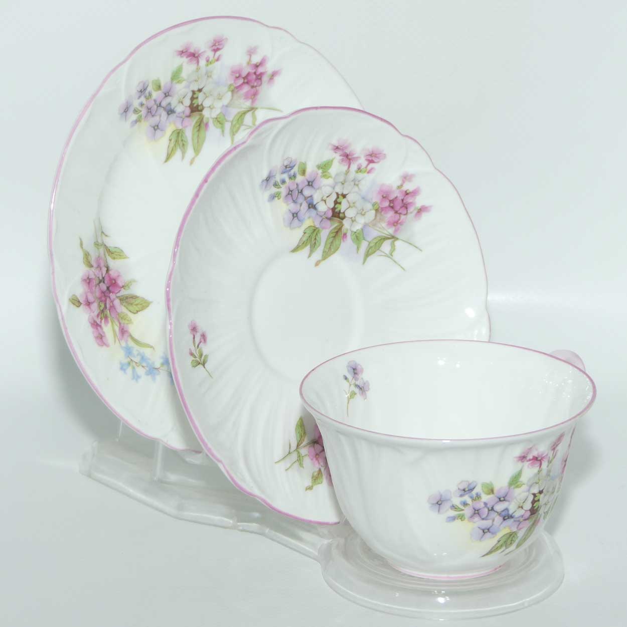 Shelley Oleander shape Stocks trio | 13428 | Pink trim