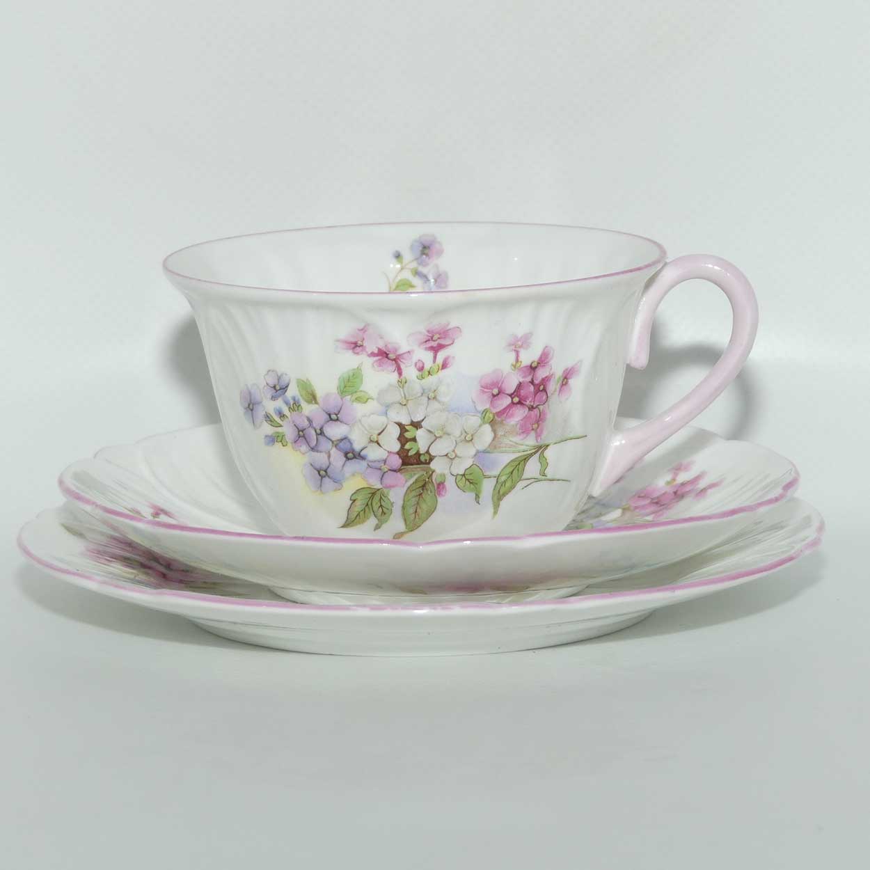 Shelley Oleander shape Stocks trio | 13428 | Pink trim