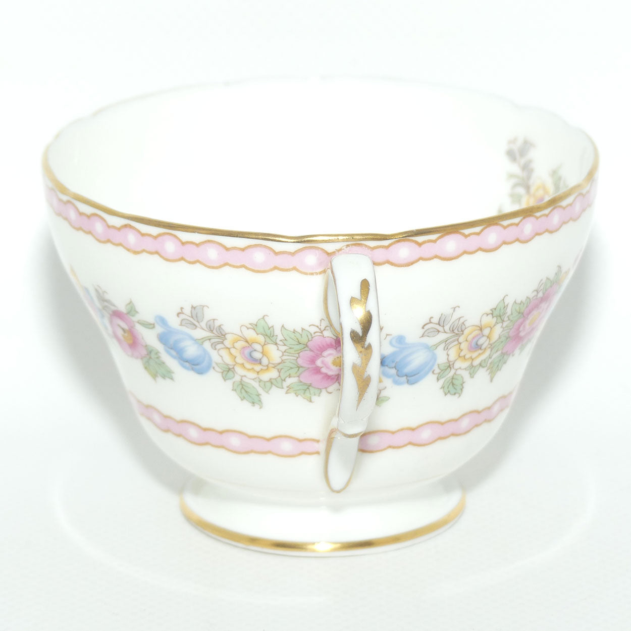Shelley Henley shape Pompadour pattern with Gilt trim trio | 13516