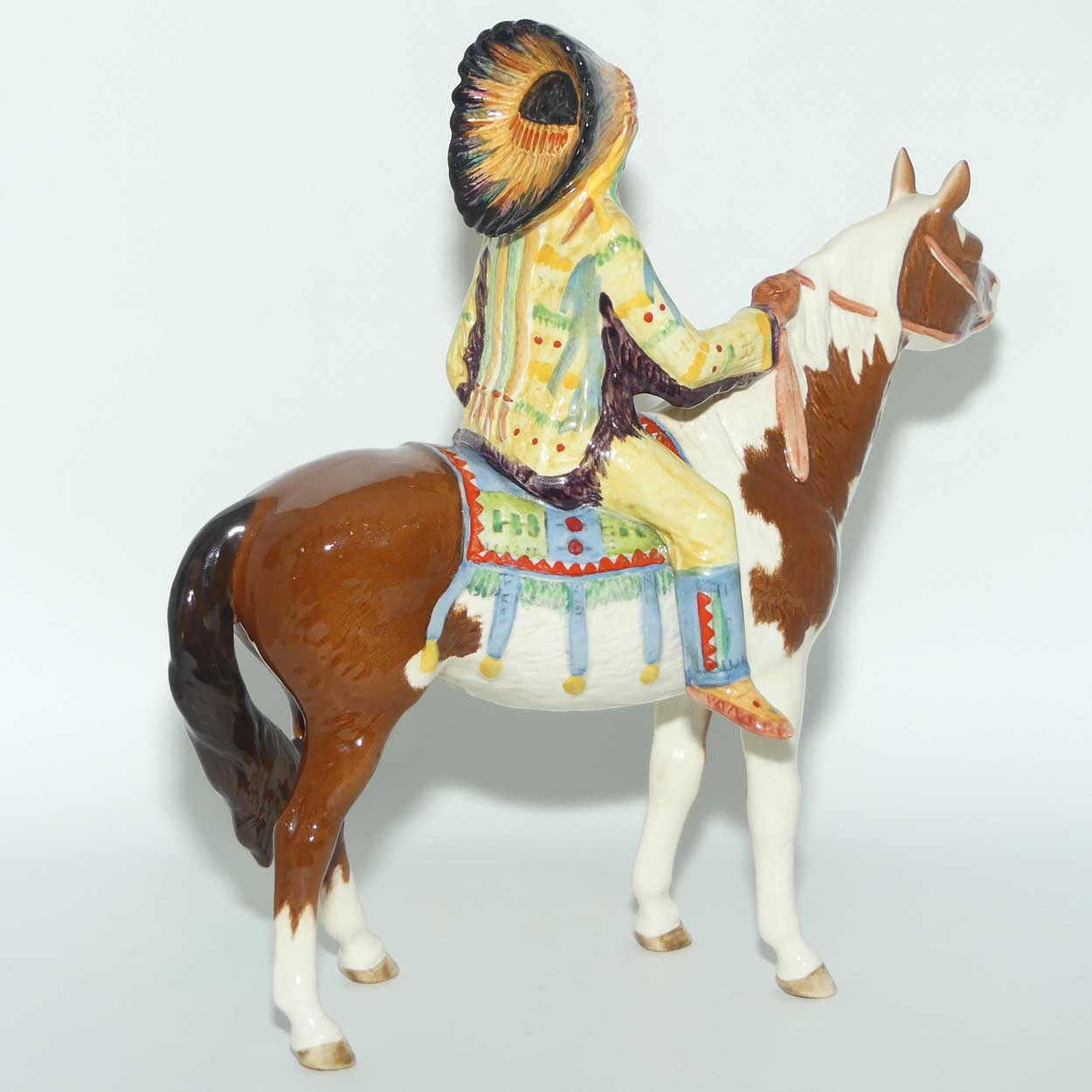 #1391 Beswick Mounted Indian on Skewbald Horse