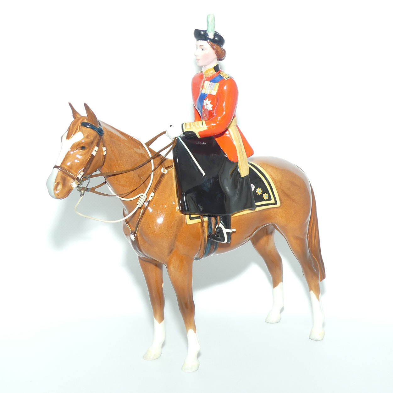 #1546 Beswick HM Queen Elizabeth II on Imperial | Chestnut