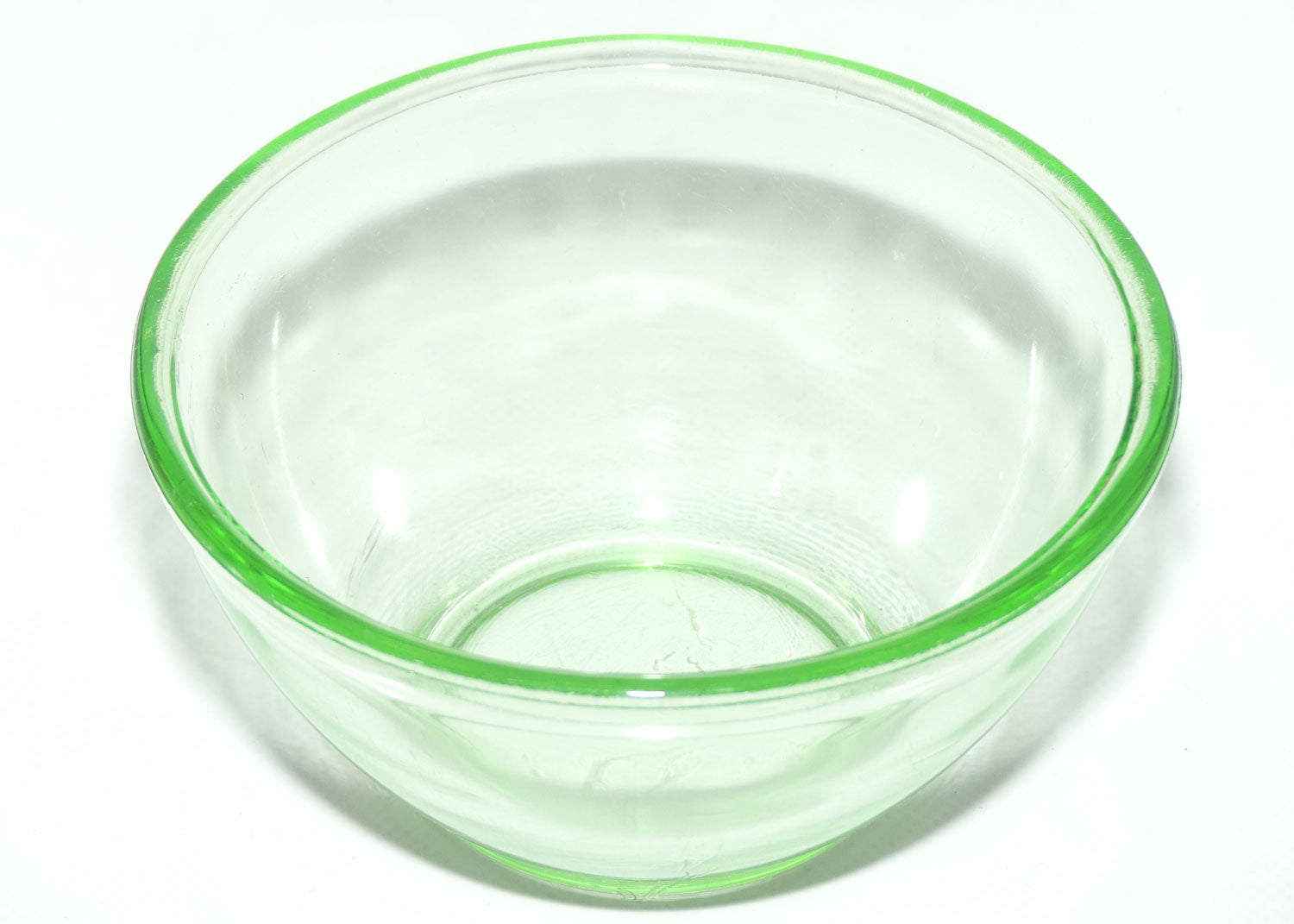 Green Depression Glass mixing bowl | 15cm diam