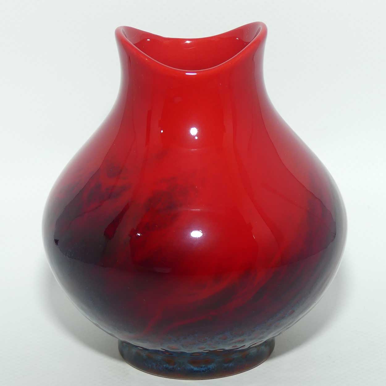 Royal Doulton Flambe Veined 1605 vase | Exceptional Blue