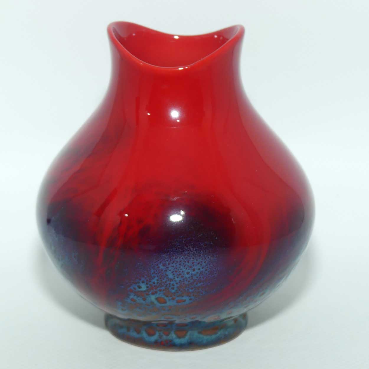 Royal Doulton Flambe Veined 1605 vase | Exceptional Blue