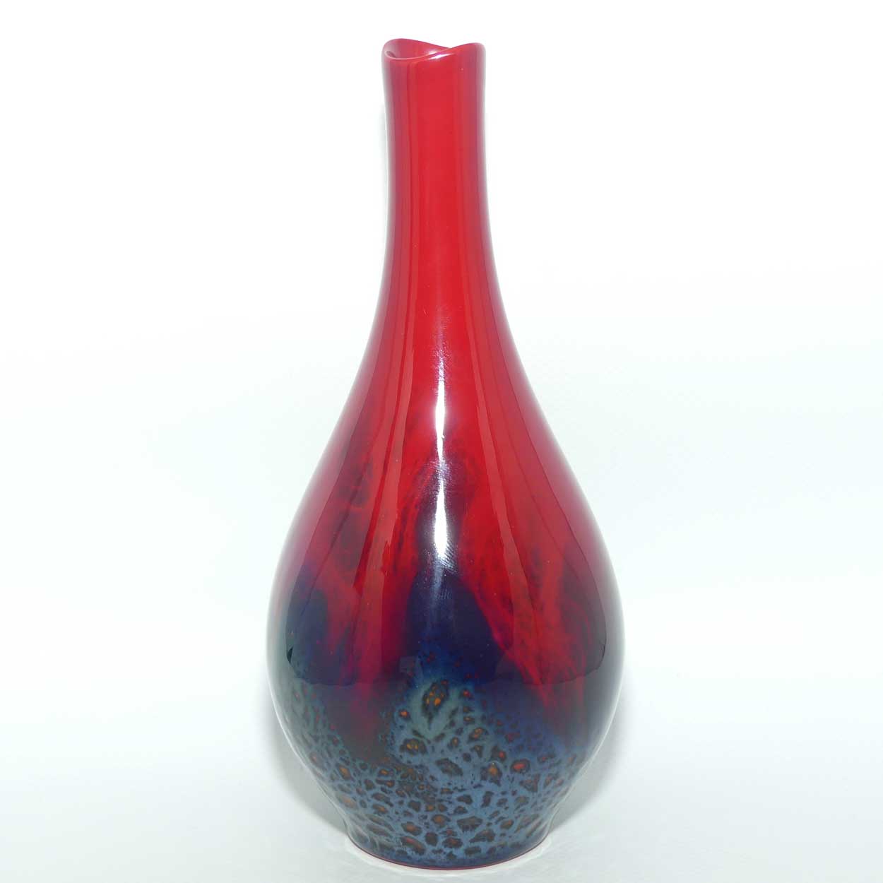 Royal Doulton Flambe Veined 1612 vase | Exceptional Blue