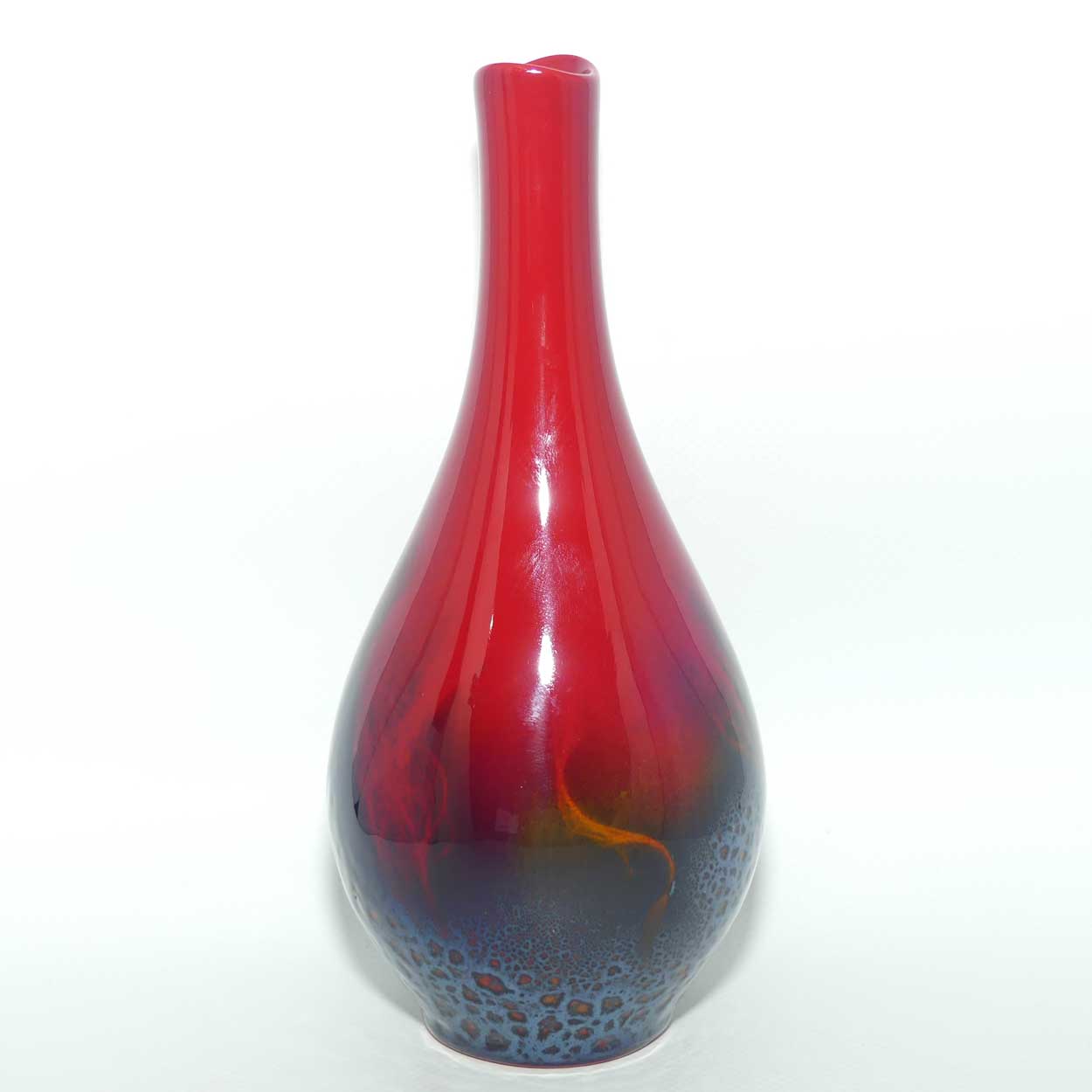 Royal Doulton Flambe Veined 1612 vase | Exceptional Blue