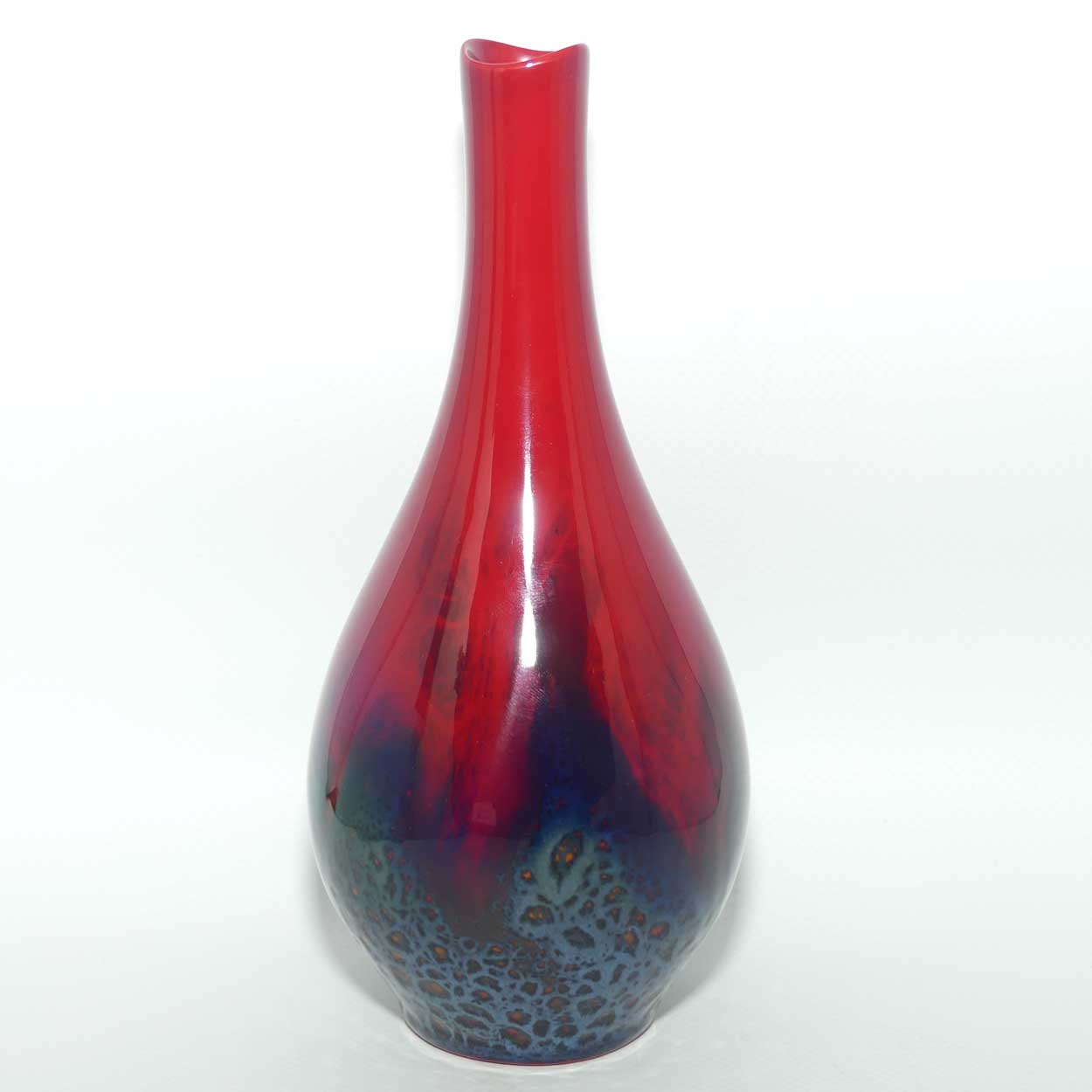 Royal Doulton Flambe Veined 1612 vase | Exceptional Blue