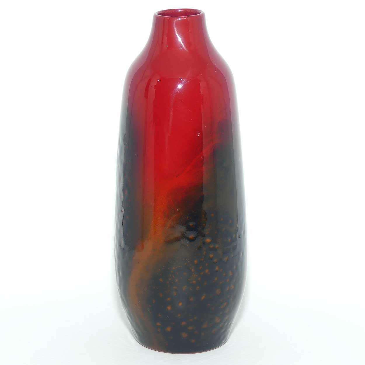 Royal Doulton Flambe Veined 1614 vase | Black and Yellow #3