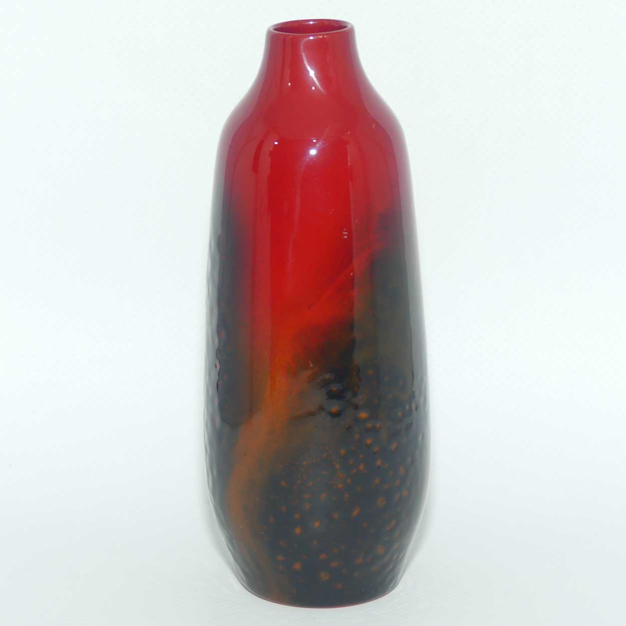 Royal Doulton Flambe Veined 1614 vase | Black and Yellow #3