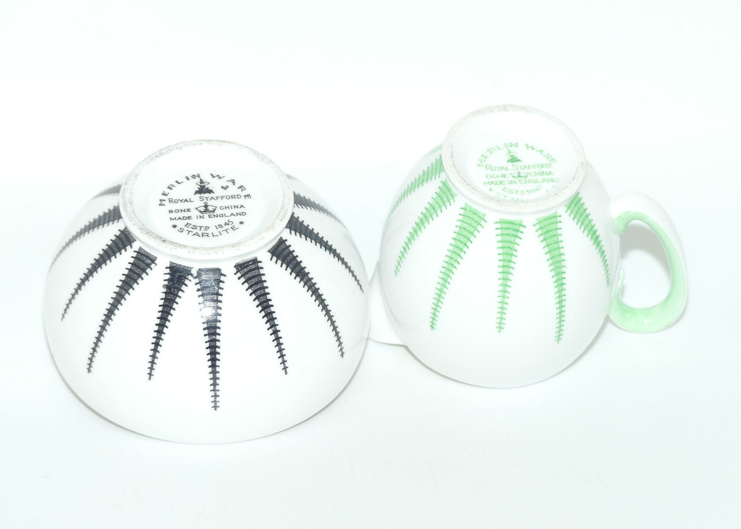 Pure 1950's design Royal Stafford Merlin Ware Harlequin coffee set