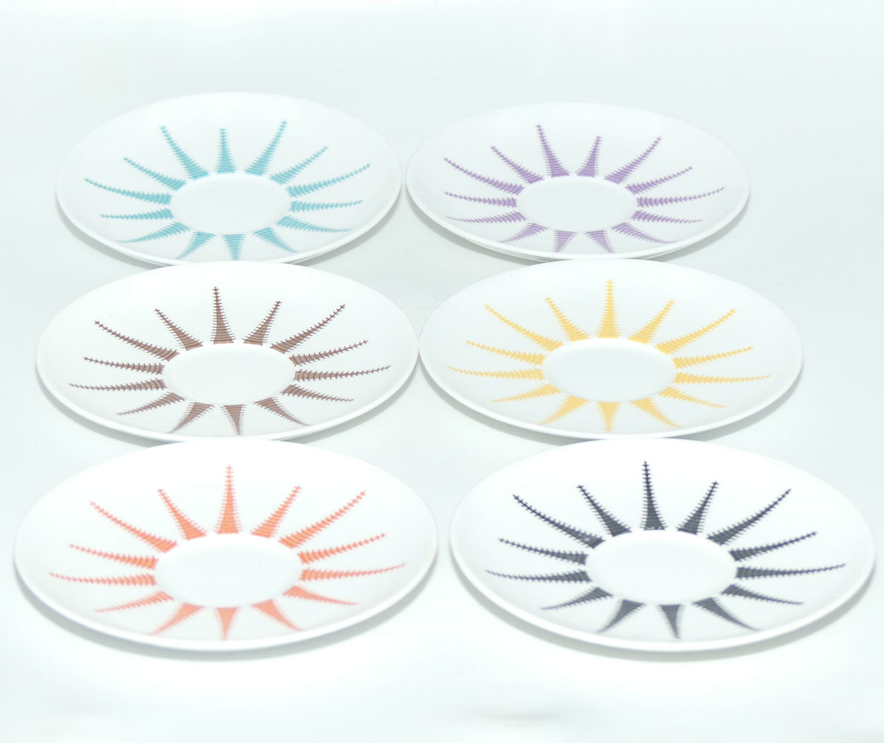 Pure 1950's design Royal Stafford Merlin Ware Harlequin coffee set