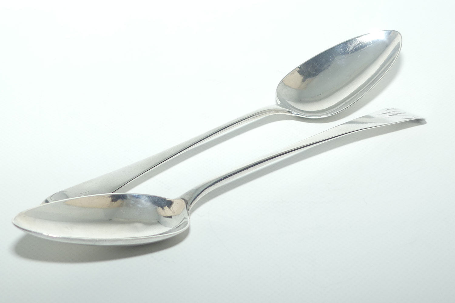 Georgian Sterling Silver pair of Spoons | Old English pattern | London 1805 | Thomas Dicks