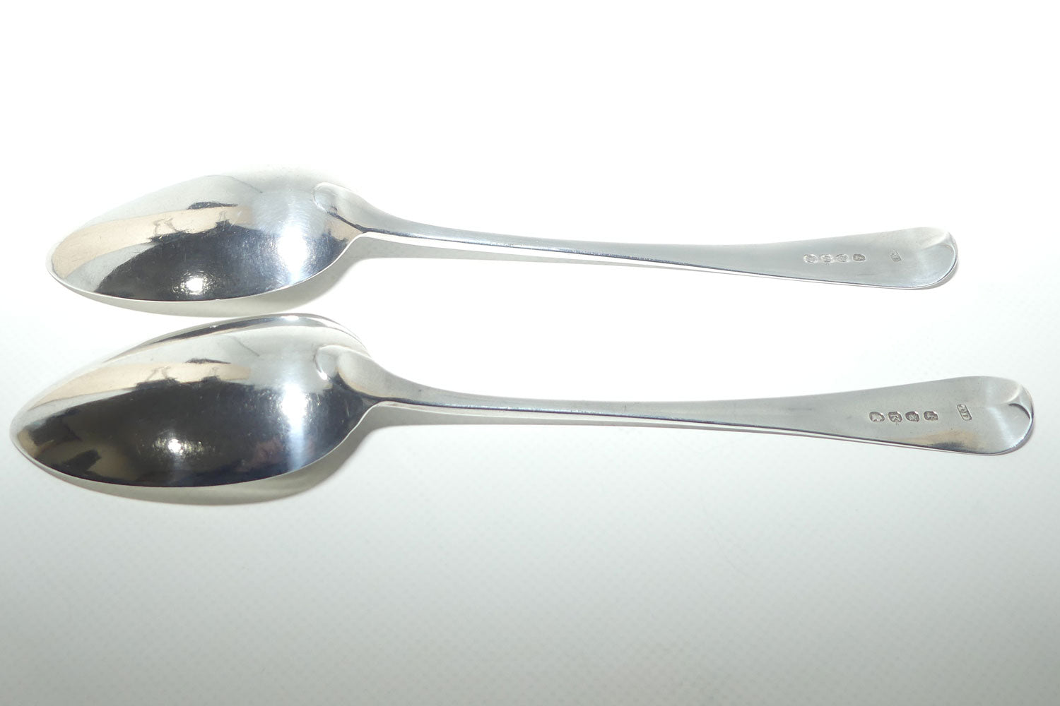 Georgian Sterling Silver pair of Spoons | Old English pattern | London 1805 | Thomas Dicks