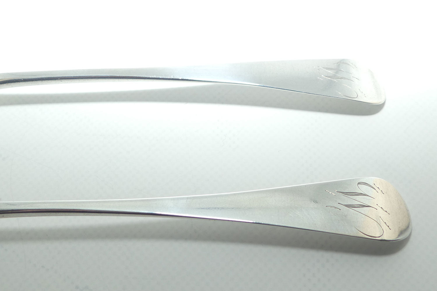 Georgian Sterling Silver pair of Spoons | Old English pattern | London 1805 | Thomas Dicks