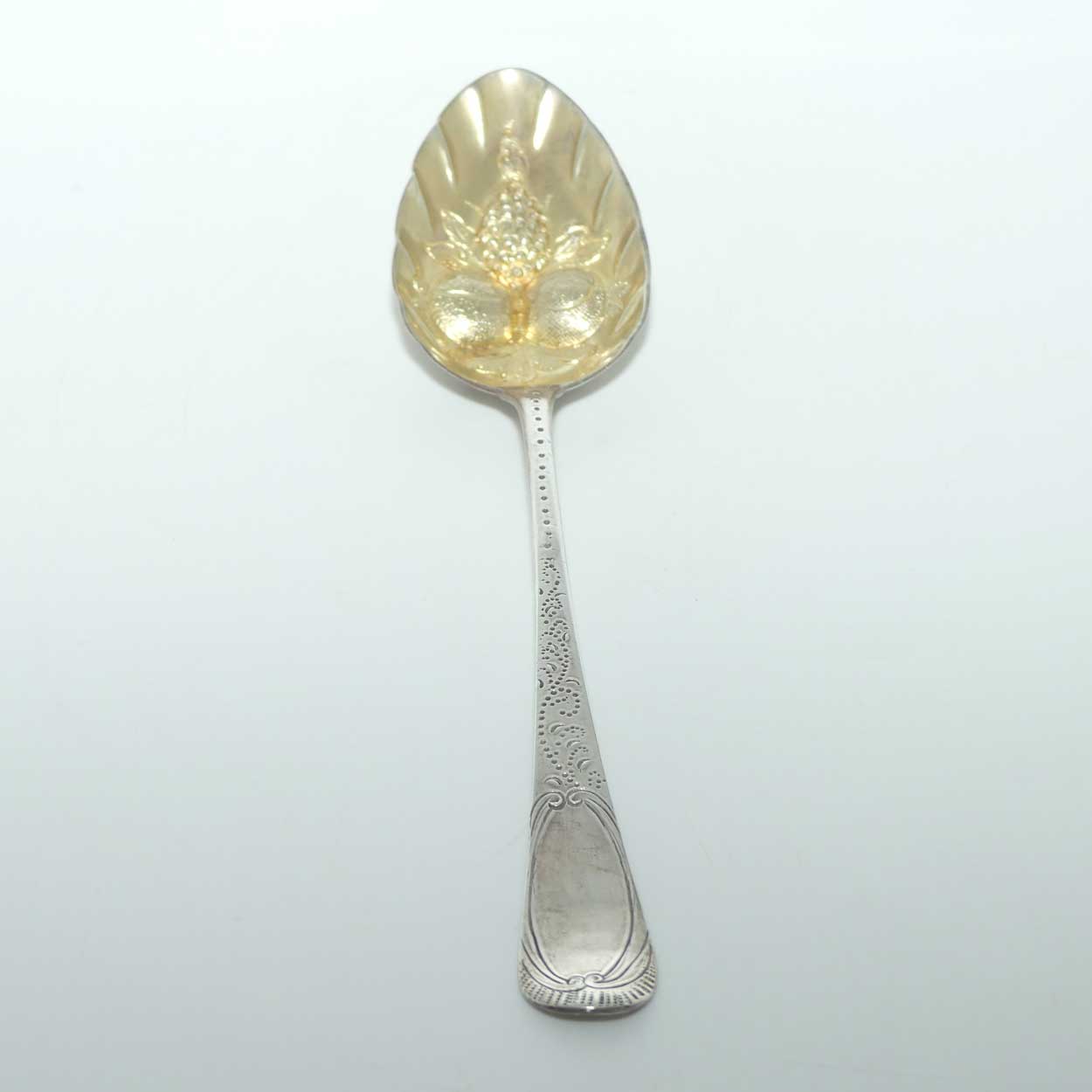 Georgian Sterling Silver Berry Spoon | Gilt Bowl | London 1806 | William Eaton