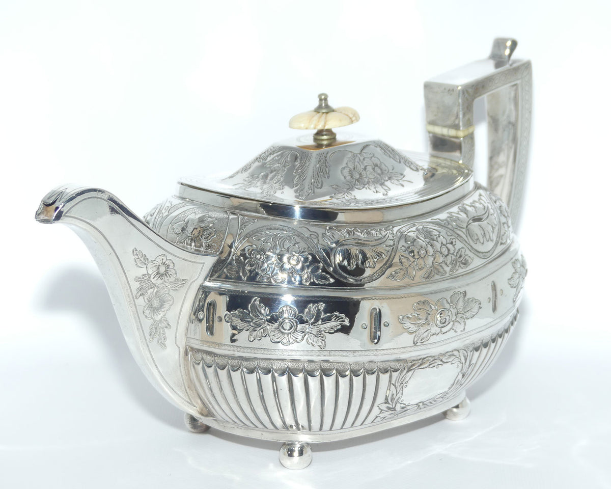 Georgian Geo III Sterling Silver tea pot | London 1809 | 710g | Duncan Urquhart & Naphtali Hart