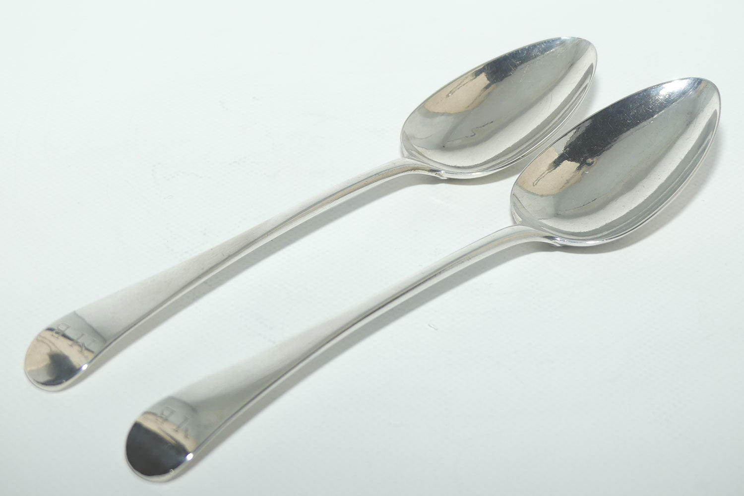 Georgian Sterling Silver pair of Spoons | Old English pattern | London 1810 | 147g the pair