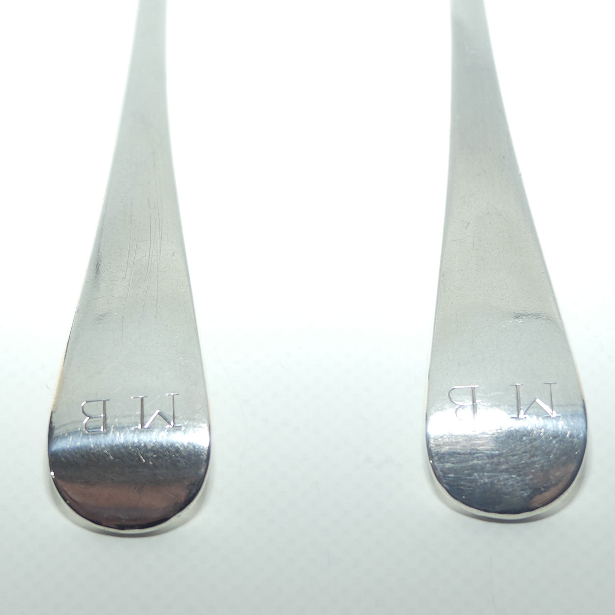 Georgian Sterling Silver pair of Spoons | Old English pattern | London 1810 | 147g the pair