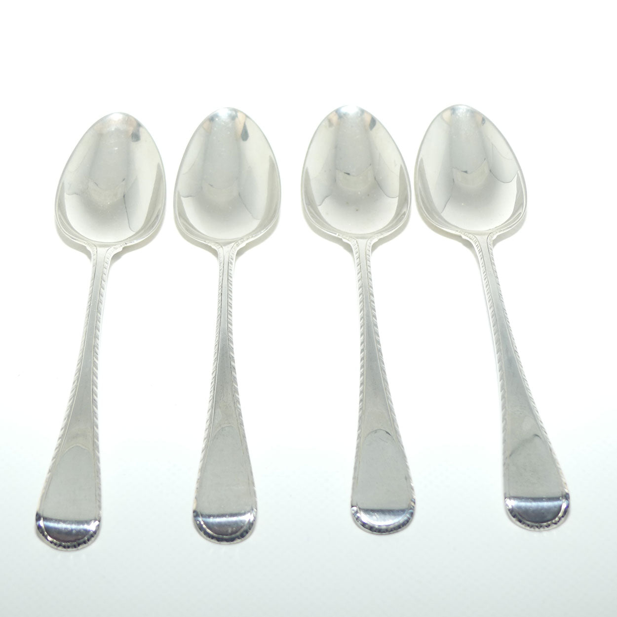 Georgian Sterling Silver set of 4 Spoons | Old English pattern | London 1818 | Solomon Hougham | 138g