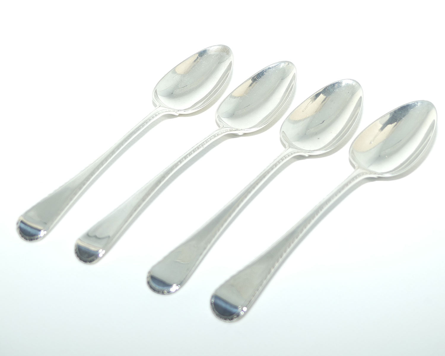 Georgian Sterling Silver set of 4 Spoons | Old English pattern | London 1818 | Solomon Hougham | 138g