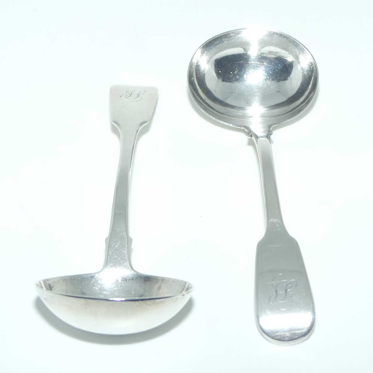Georgian Sterling Silver pair of sauce ladles | London 1830 | Robert Hennell