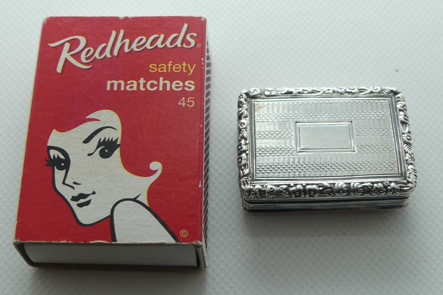 Georgian Sterling Silver Vinaigrette | Book style | Birmingham 1831 | Lawrence and Co