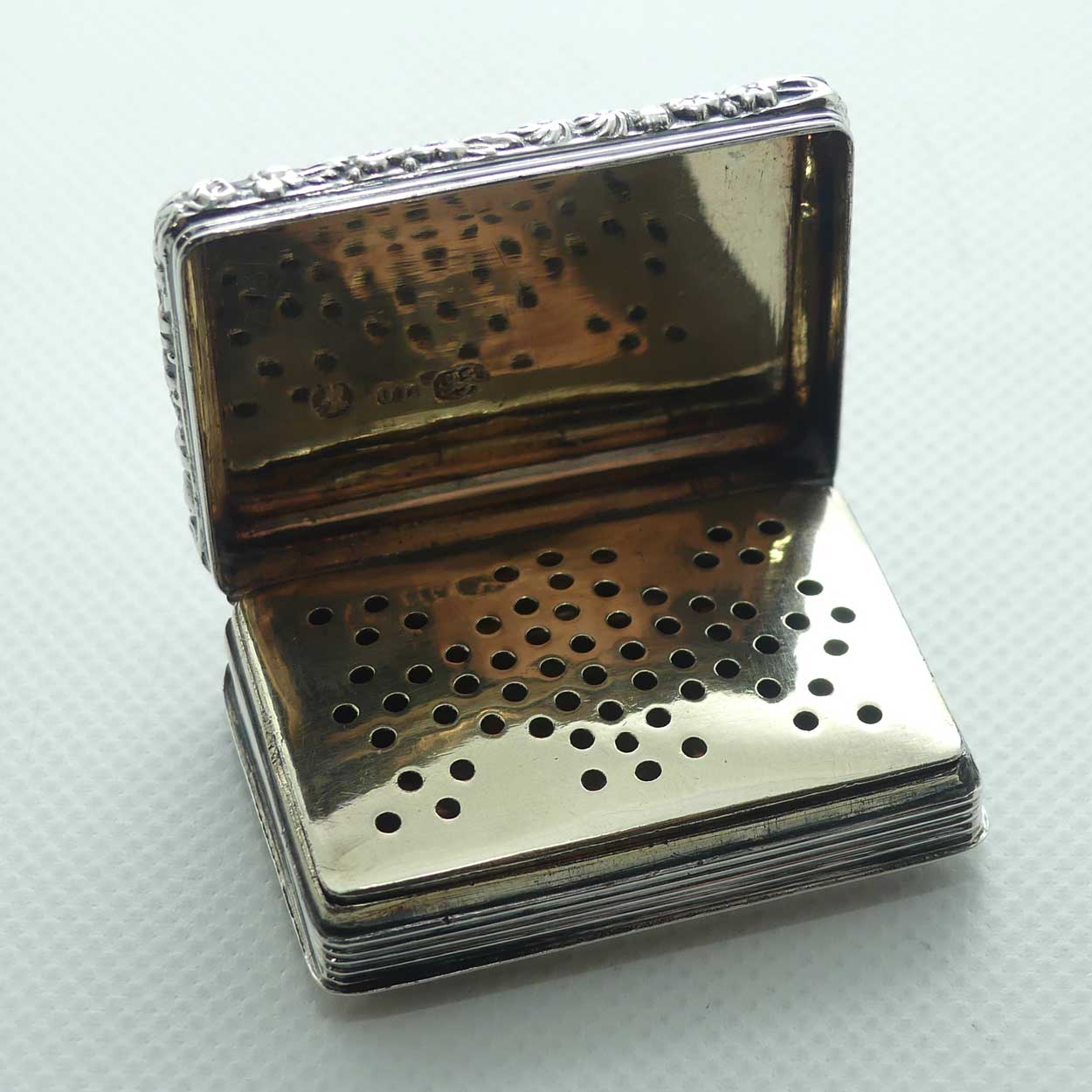 Georgian Sterling Silver Vinaigrette | Book style | Birmingham 1831 | Lawrence and Co