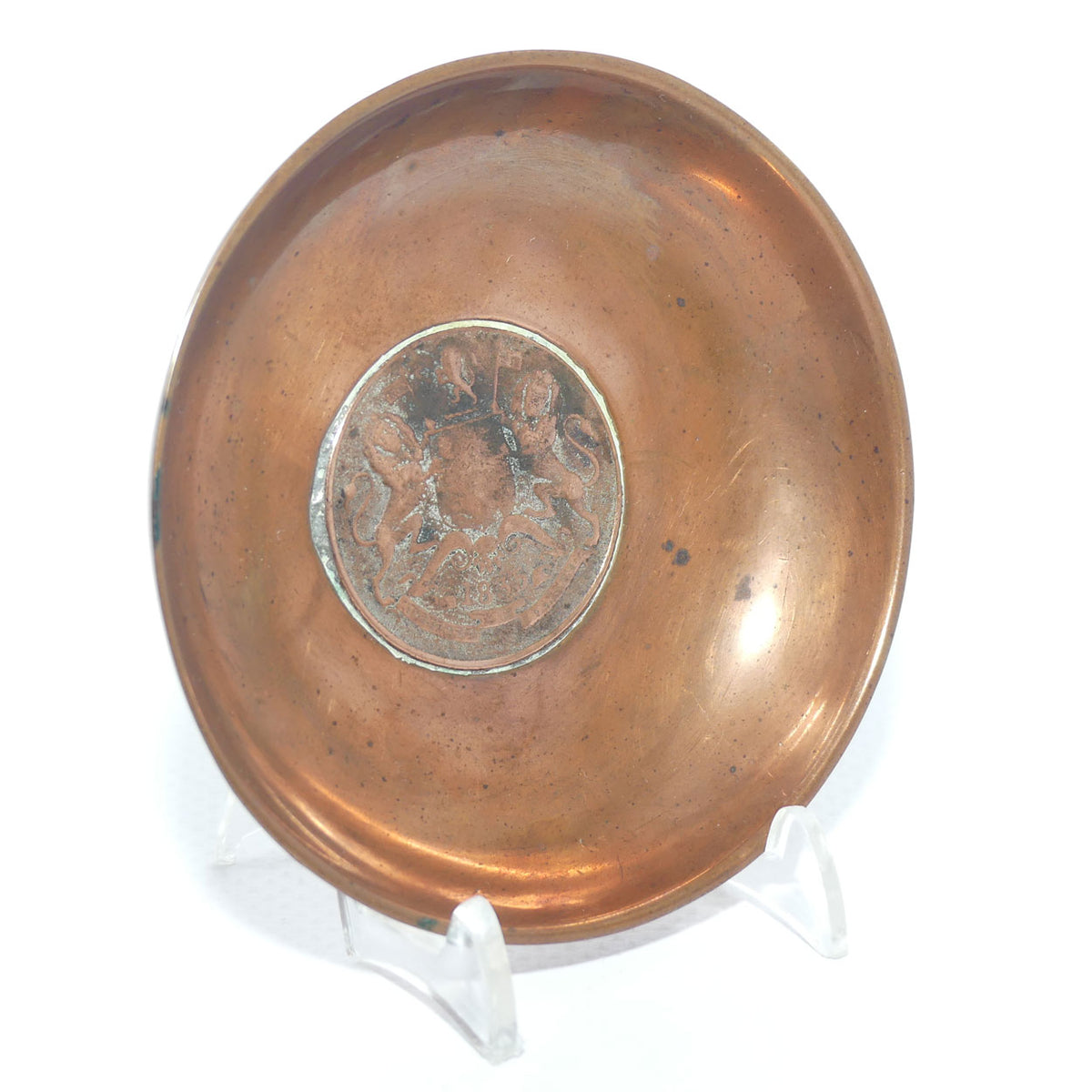 1835 East India Company Half Anna Coin set in Copper surround