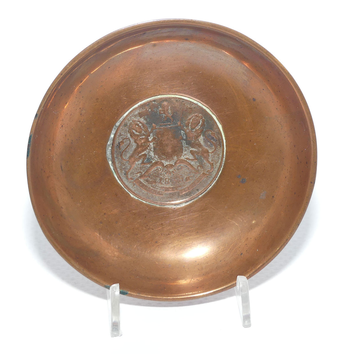 1835 East India Company Half Anna Coin set in Copper surround
