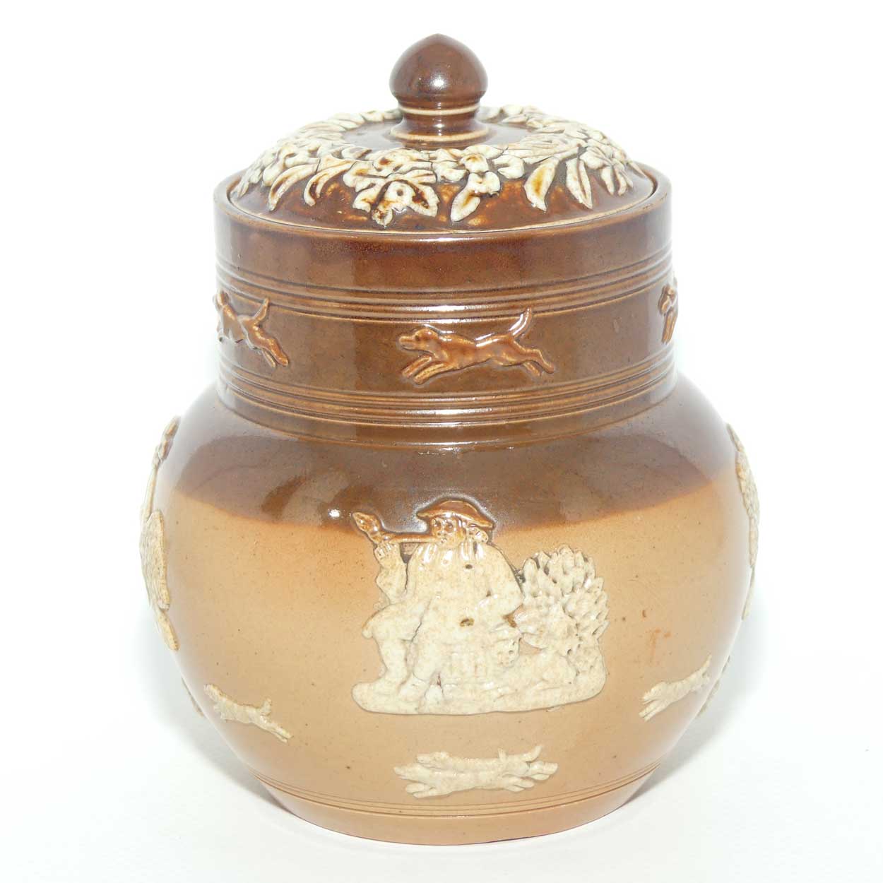 Royal Doulton Lambeth Harvest Hunting lidded pot | Shape 1849
