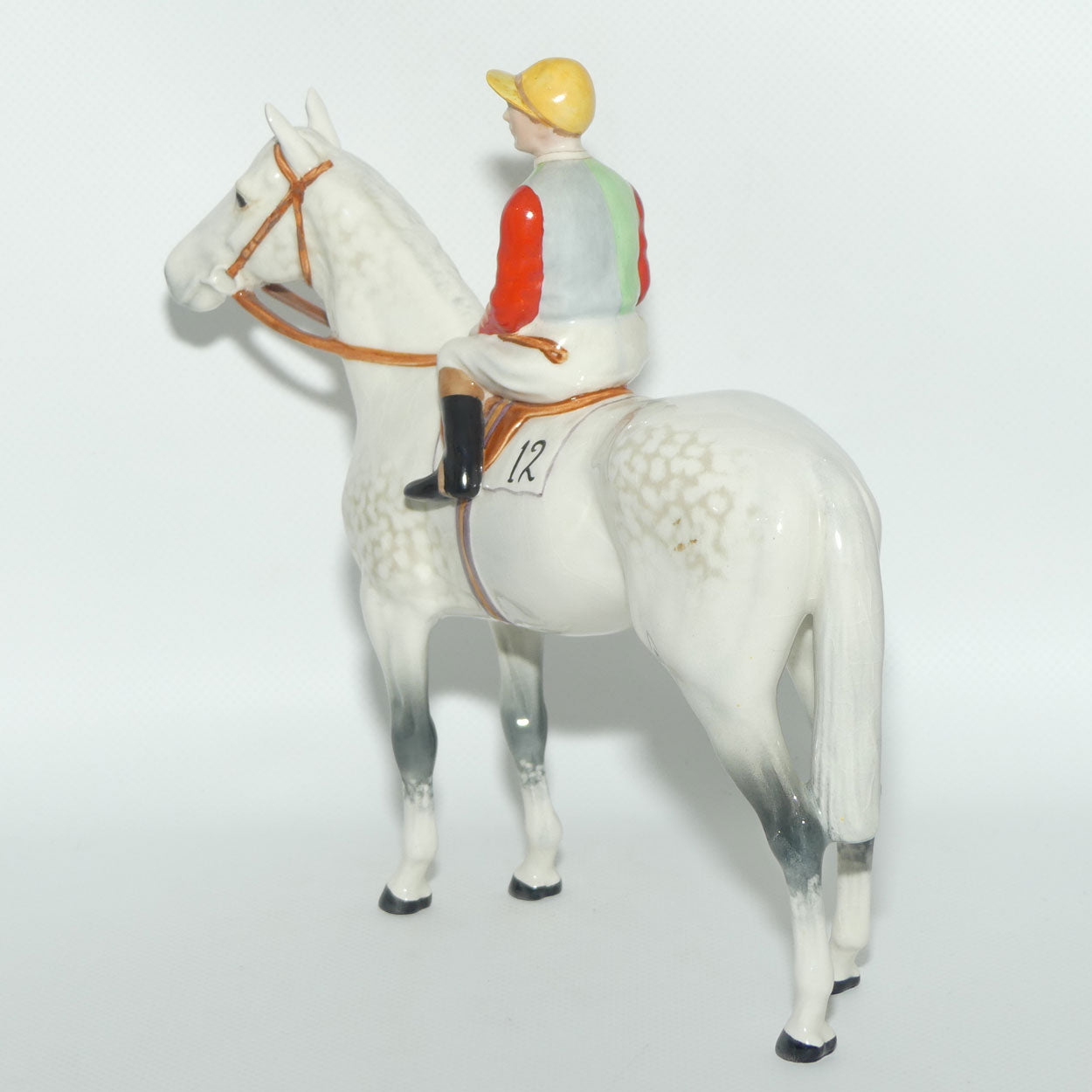 #1862 Beswick Horse and Jockey | Light Dapple Grey