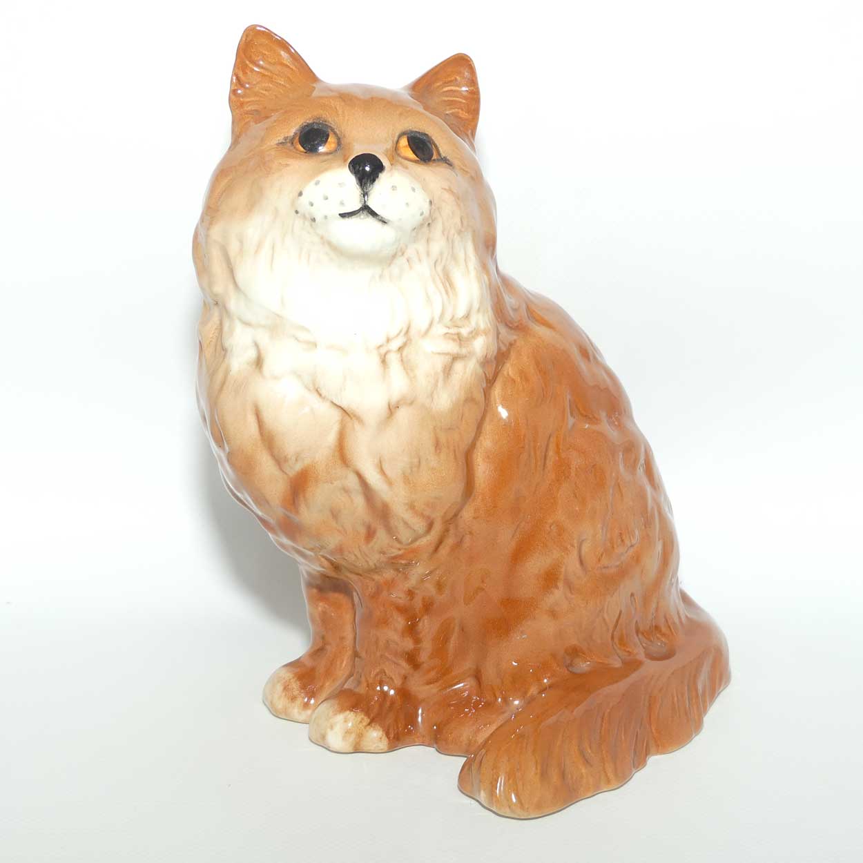 #1867 Beswick Persian Cat | Seated | Ginger | Looking Up