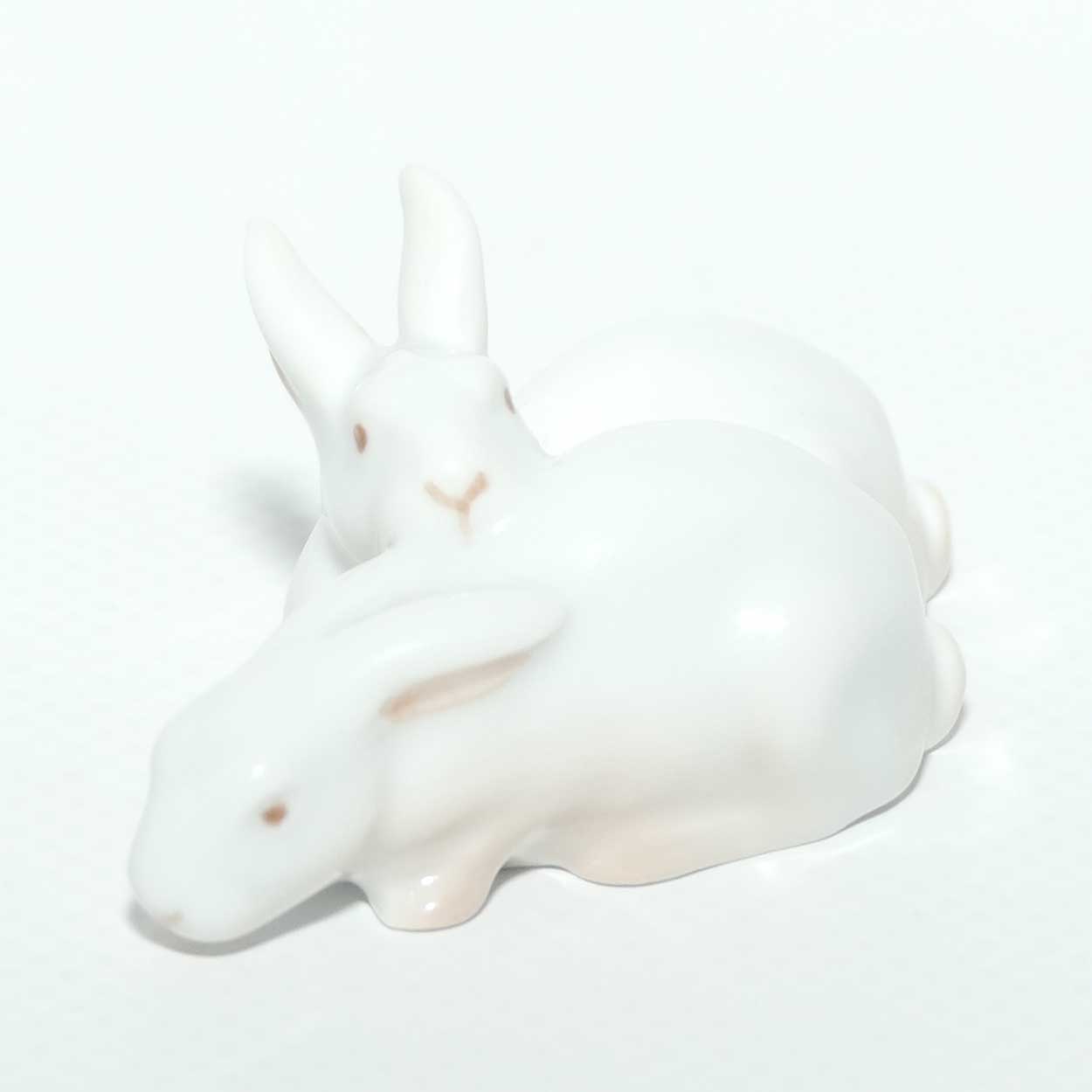 Bing and Grondahl figure 1875 | Pair of Rabbits | Tiny