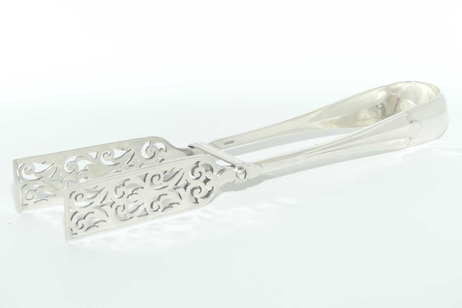 Victorian Sterling Silver Asparagus tongs | Birmingham 1895 | Elkington & Co | #1